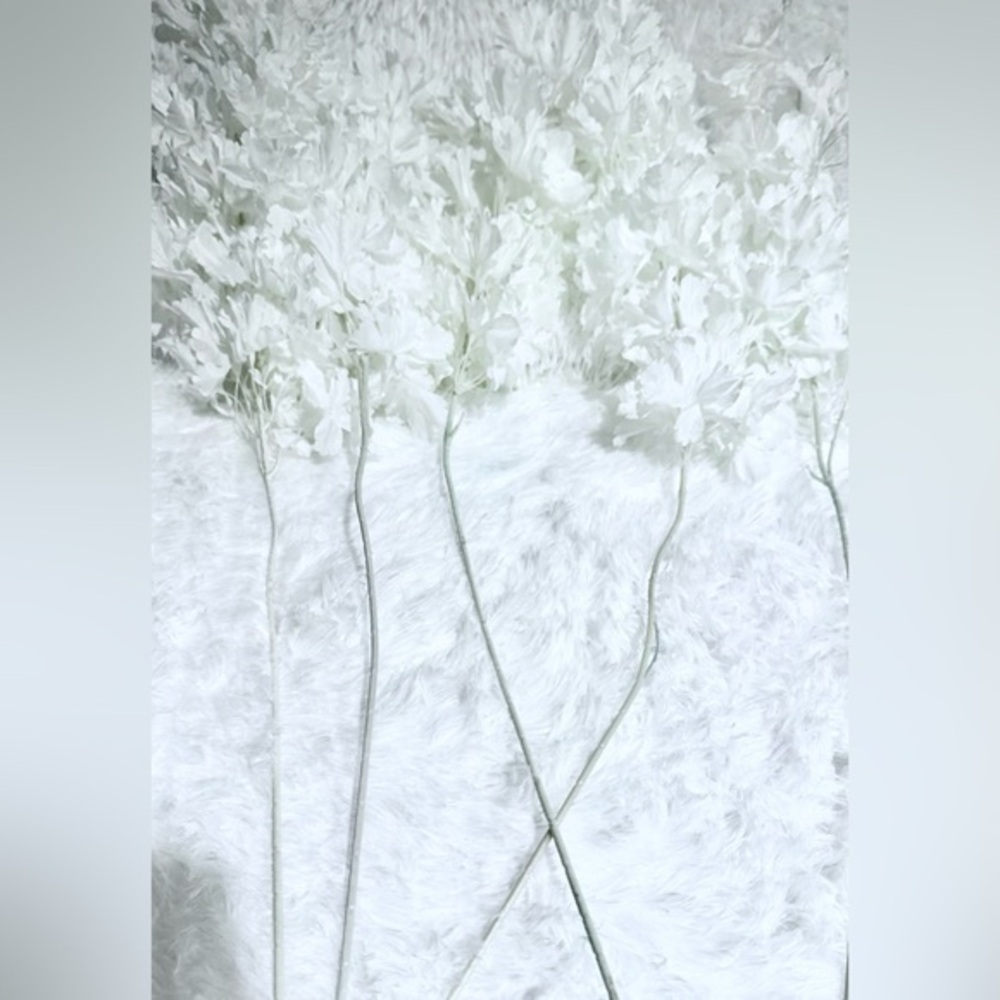 White Faux Floral Stems Bundle – Wedding Decor, Centerpieces, Bouquets - Picture 4 of 5